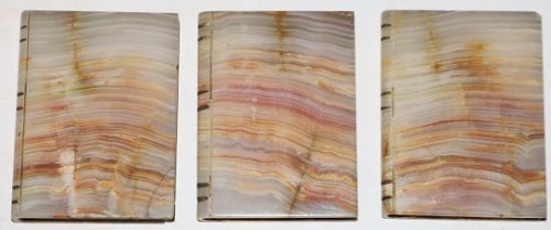 [Faux Books] Three Near Miniature Petrified Wood Stone Books