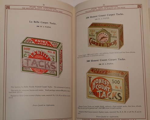 [Trade Catalogue] Atlas Tack Corporation. Fairhaven, Massachusetts. Saint Louis, Missouri. U.S.A. 1810-1926; The Largest and Oldest Manufacturers of Tacks and Small Nails in the World
