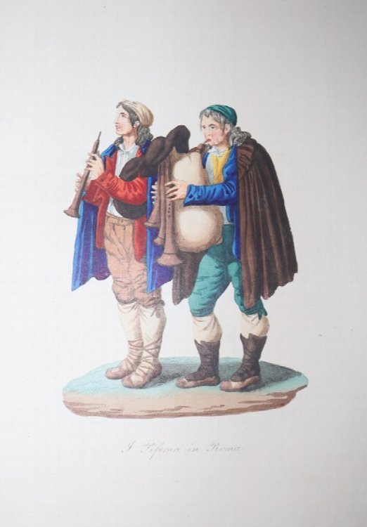 No. XXX Costumi di Roma e Suoi Contorni [together with] Raccolta dei Principali Costumi Religiose e Militari della Corte Pontificia; Disegnati da vari Artisti ed incisi da Salvatore Marroni (for first title). Disegnati ed incisi da Salvatore Morroni (second title)