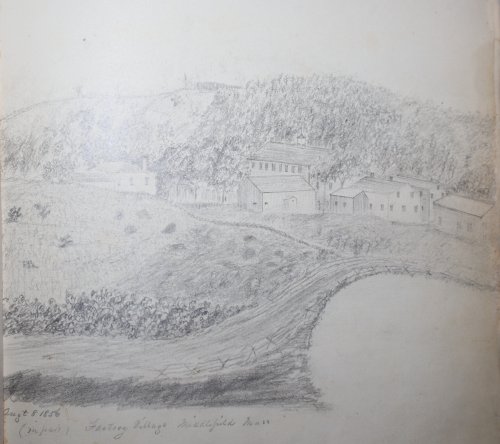 Sketchbook of Pencil Renderings of Houses, Other Buildings, the Landscape, of Mostly Rural America, New England, the Midwest, and Alabama
