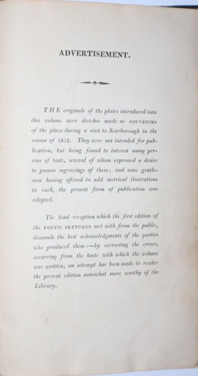 Poetical Sketches of Scarborough: Illustrated by Twenty-One Engravings of Humorous Subjects, Coloured from Original Designs, Made Upon the Spot by J. Green and Etched by T. Rowlandson