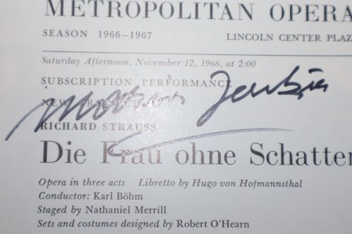 [Inscribed] Metropolitan Opera Program for 