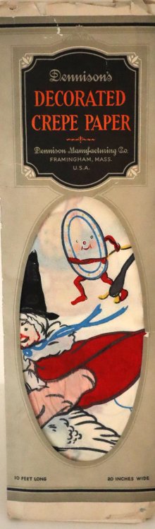 Dennison's Decorated Crepe Paper; 10 Feet Long, 20 Inches Wide
