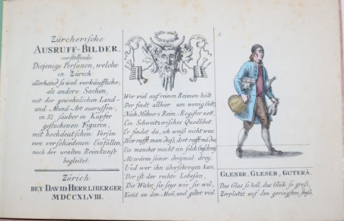 Herrliberger's Zrcherische Ausrufbilder (Three parts in one volume)