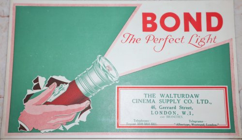 Bond The Perfect Light. The Walturdaw Cinema Supply Co., Ltd