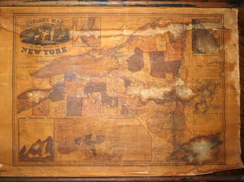 [Scroll Map] Squire's Map of the State of New York, Containing All the Towns in the State; Drawn and Engraved by William Chapin in 1834