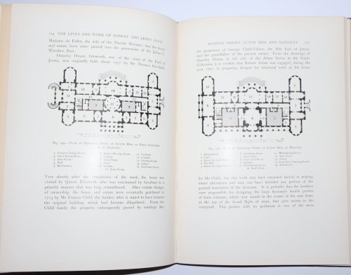 Robert Adam & His Brothers. Their Lives Work & Influence on English Architecture Decoration and Furniture