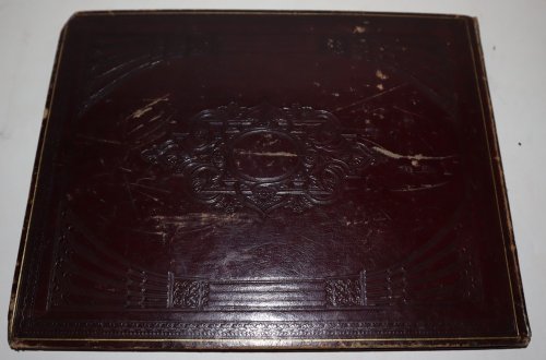 Blindstamped Blindstamped Full Calf Album, With Gilt Impressed Name 