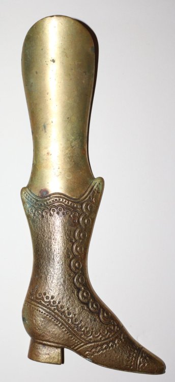 Boot-Shaped Promotional Brass Shoe Tree from Shoe Store Chain Pappagallo