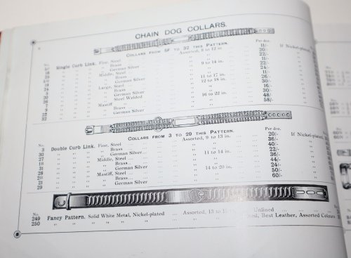 [Trade Catalogue] Police and Other Handcuffs. Police and Felons' Leg Irons, Police Lanterns, Dutch Pad Locks, Dee Gate Locks, and Lunatic Locks, Hammers, Bull Rings, Steel Toys. And Every Description of Dog Collars, Chains, etc.