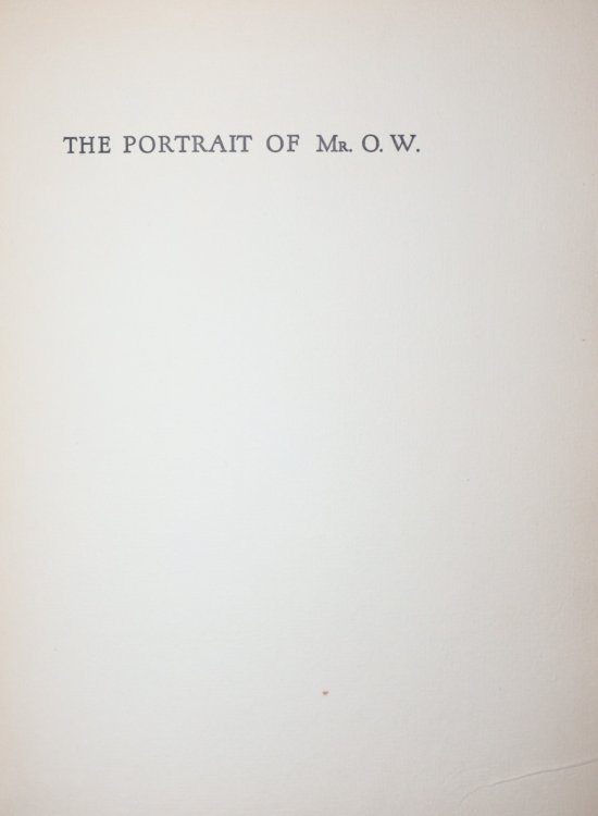 The Portrait of Mr. O.W.