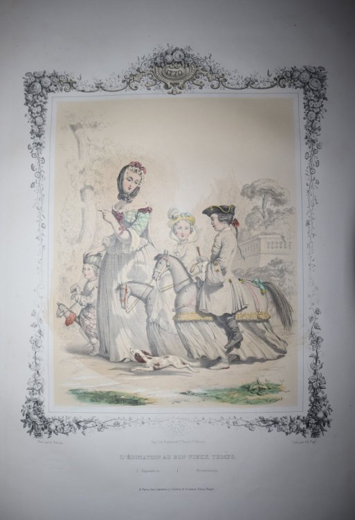 Lducation au Bon Vieux Tems. Rcration au BonVieux Tems. For both titles, further subtitle, Six sujets peints par Geniole