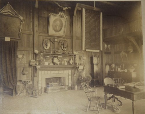 Framed Photograph of Connecticut Exhibit at the Centennial Exposition of 1876 in Philadelphia