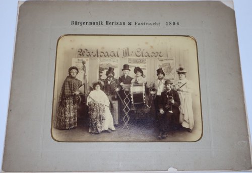 [Photograph] Brgermusik Herisau * Fastnacht 1896