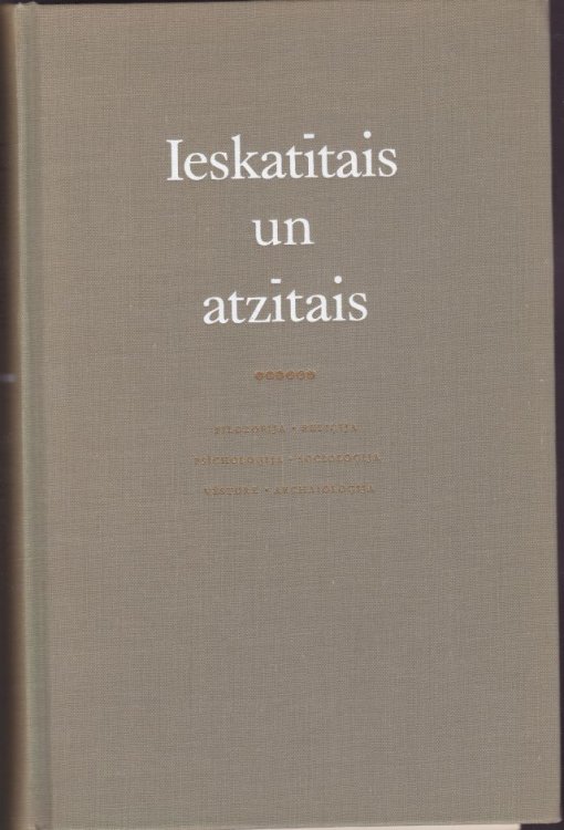 Ieskatitais Un Atzitais Rakstu Krajums Veltits Prof. Dr. Phil. Teodoram Celmam 70 Gadu Dzimumdiena 1963. Gada 14. Junija