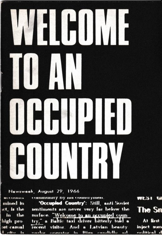 Welcome to an Occupied Country