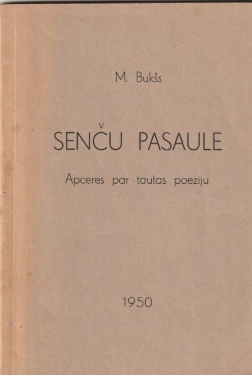 Sencu Pasaule Apceres Par Tautas Poeziju