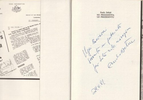No Prezidenta Uz Prezidentu Trimdas Aviznieka Piezimes Pasaules Politiska Skatuve Executive Encounters Latvian Notes on a Prime Ministerial Journey