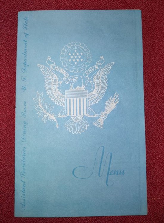 MENU - Assistant Secretary's Dining Room September 16, 1970