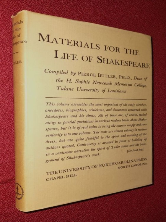 Materials for the Life of Shakespeare