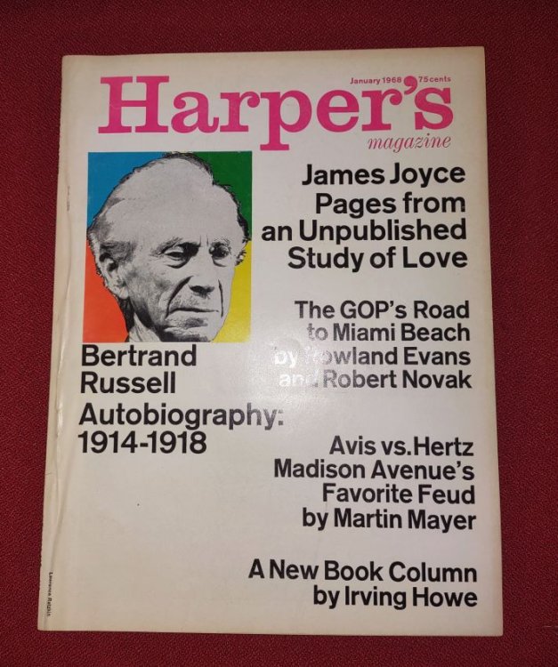 Harper's Magazine January 1968 James Joyce Pages from an Unpublished Study of Love