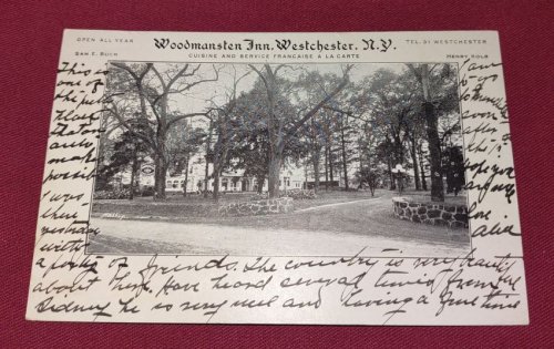 Woodmanster Inn, Westchester, N.Y. -- Cuisine and Service Francaise a La Carte