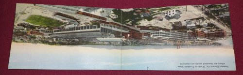 Color Litho double panel Postcard - General Electric Co. Works at Pittsfield, Mass. where six thousand people are employed