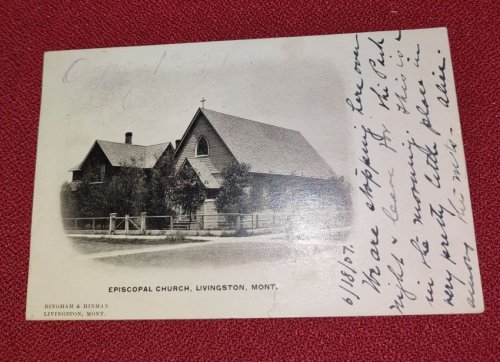 Episcopal Church Livingston Montana - UDB Postcard
