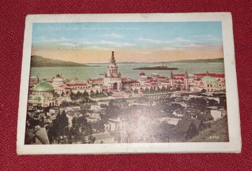 Folding Post Card Views of the Jewel City (Panama Pacific International Exposition) San Francisco - 1915 No. 23 -- Colour lithograph folding Postcard Set