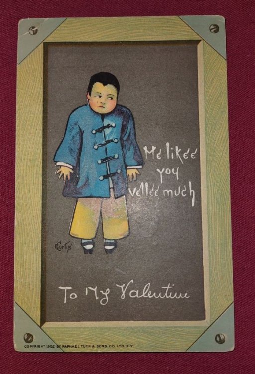 To My Valentine - Me likee you vellee much UDB colour lithograph Postcard