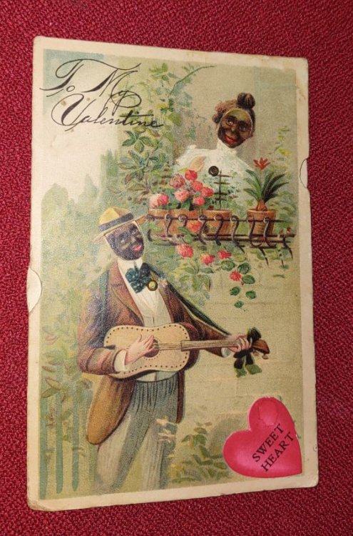 To My Valentine - Mechanical w/ Rotating Faces UDB colour lithograph Postcard