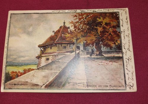 Tubingen bei der Burglinde - UDB colour lithograph Postcard
