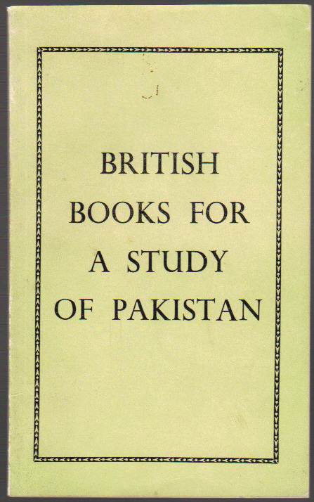 British Books for a Study of Pakistan