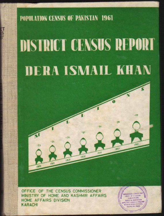Population Census of Pakistan 1961: District Census Report Dera Ismail Khan Parts I-V: General Description, General Tables, Housing Tables population Tables and Village Statistics