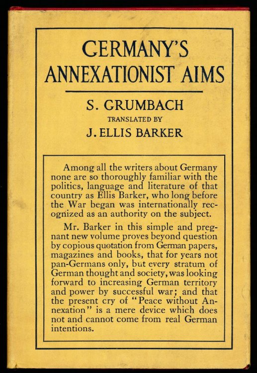 GERMANY'S ANNEXATIONIST AIMS