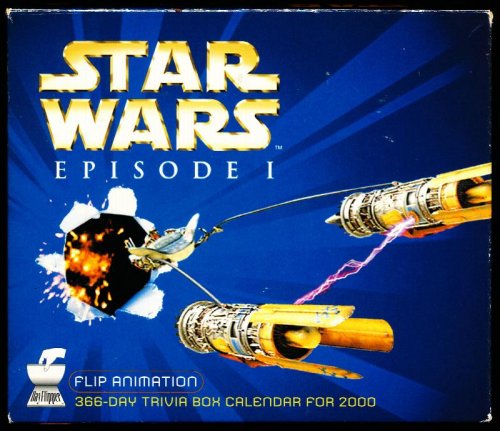 STAR WARS, Episode 1, Flip Animation 366-Day Trivia Box Calendar For 2000