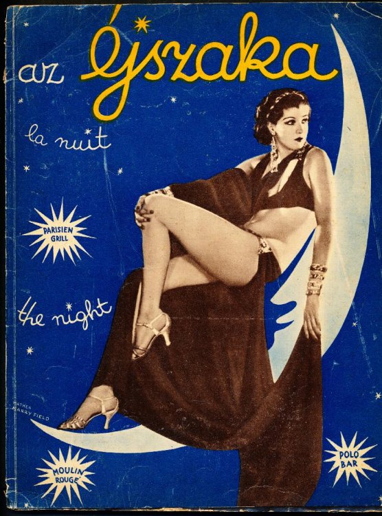 The Map of Budapest at Night / Programme. Parisien Grill, Moulin Rouge, Polo Bar