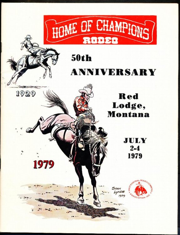 50TH ANNIVERSARY RED LODGE HOME OF CHAMPIONS RODEO, July 2 - 4, 1979.