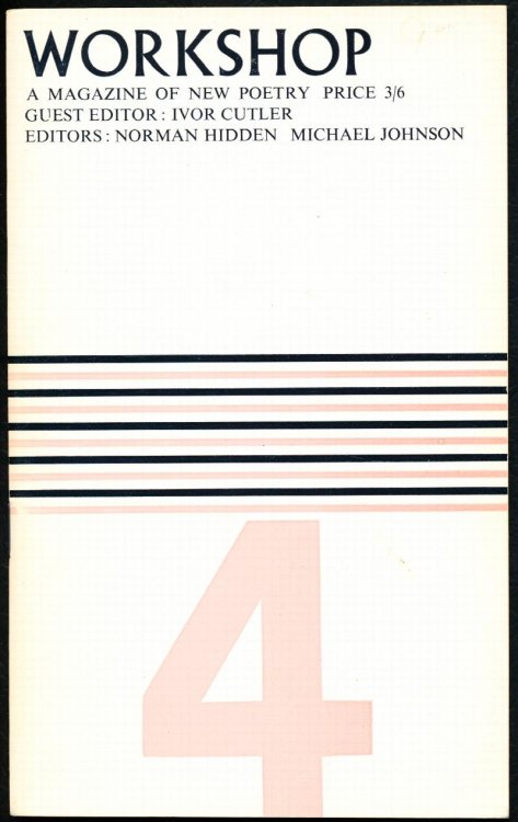 WORKSHOP 4. A Magazine of New Poetry, Autumn 1968