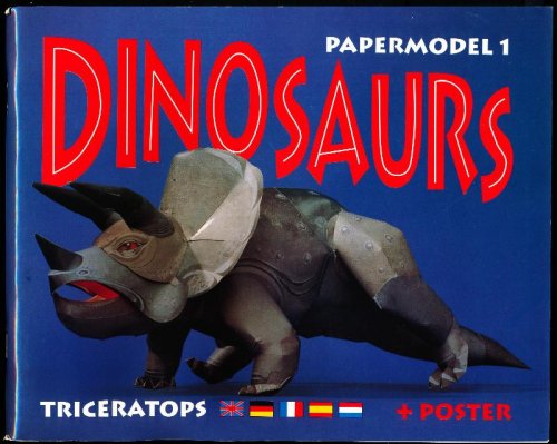 DINOSAURS. Papermodel 1, TRICERATOPS + Poster