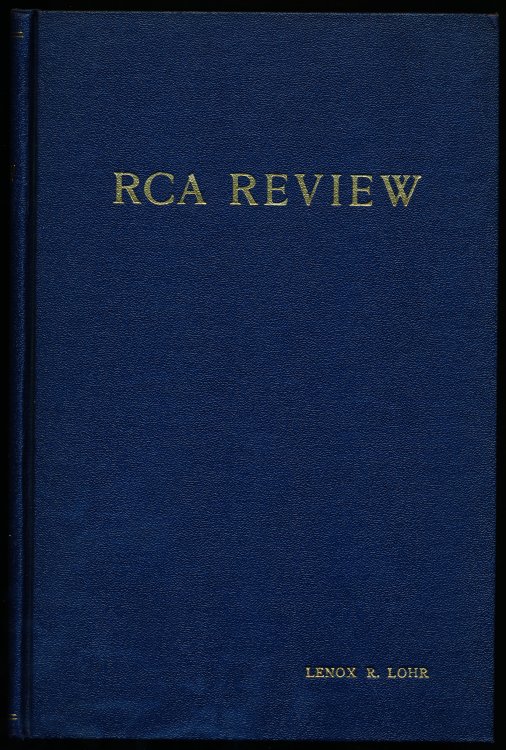 RCA REVIEW. A Quarterly Journal of Radio Progress. Volume I, 1936-1937.