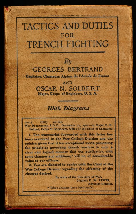 TACTICS AND DUTIES FOR TRENCH FIGHTING