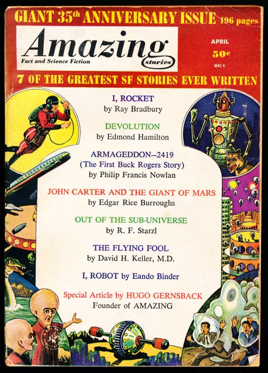 AMAZING STORIES. Fact and Science Fiction. April, 1961. 35th Anniversary Issue.