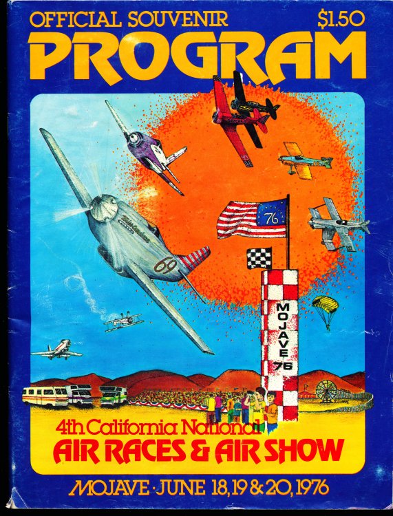 Official Souvenir Program, 4th CALIFORNIA NATIONAL AIR RACES & AIR SHOW, Mojave, June 18, 19, & 20, 1976