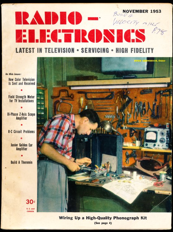 RADIO - ELECTRONICS. (formerly Radio-Craft) November 1953, Volume XXIV, No. 11