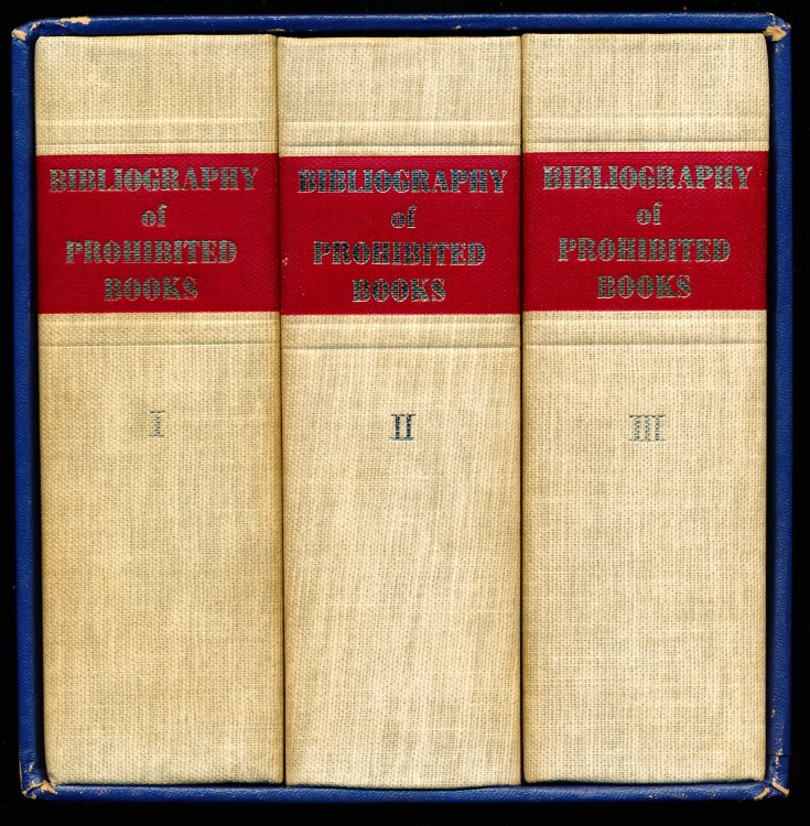 BIBLIOGRAPHY OF PROHIBITED BOOKS. 3 volumes in slipcase