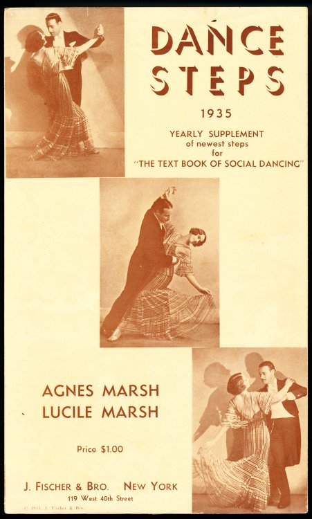 DANCE STEPS 1935 Yearly Supplement of Newest Steps for the Text Book of Social Dancing