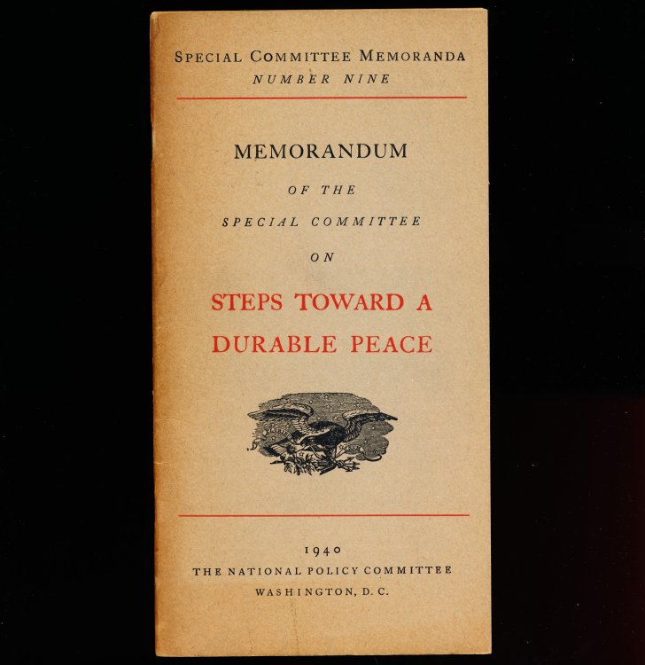 Memorandum of the Special Committee on Steps Toward a Durable Peace