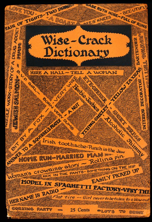 WISE-CRACK DICTIONARY. (Wisecrack)