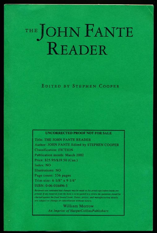 THE JOHN FANTE READER